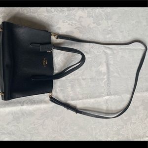 Coach black pebble leather crossbody